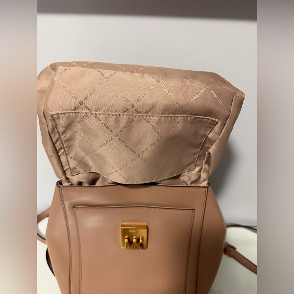 Michael Kors Brown Backpack with Gold Chain - Picture 7 of 13